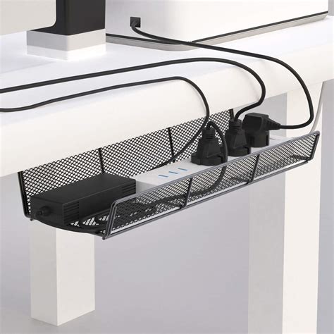 electrical cord plastic box organizer|ikea desk cable tray.